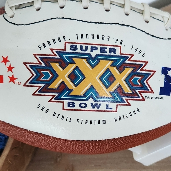 ๐ Super Bowl XXX Commemorative Football โ Cowboys vs Steelers Superbowl 30 - Picture 3 of 10